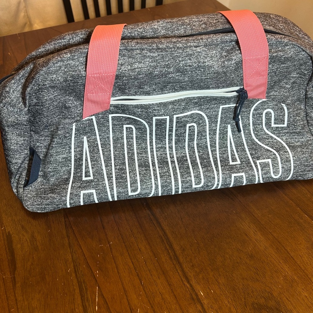 Adidas Gray and Pink Travel/Gym Bag